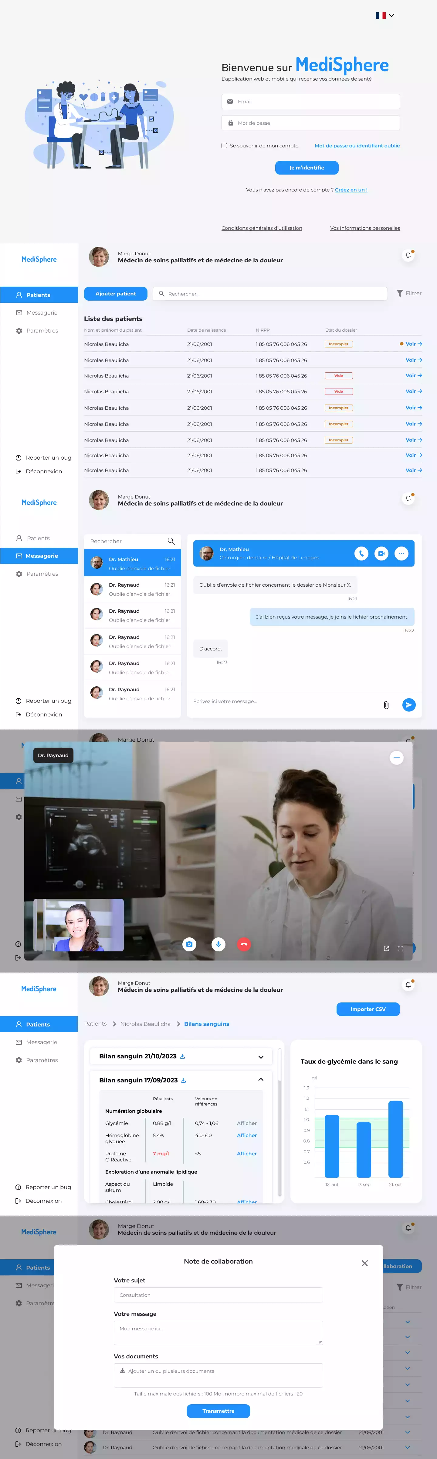 Récapitulatif des livrables les plus importants du projet RacketLoop