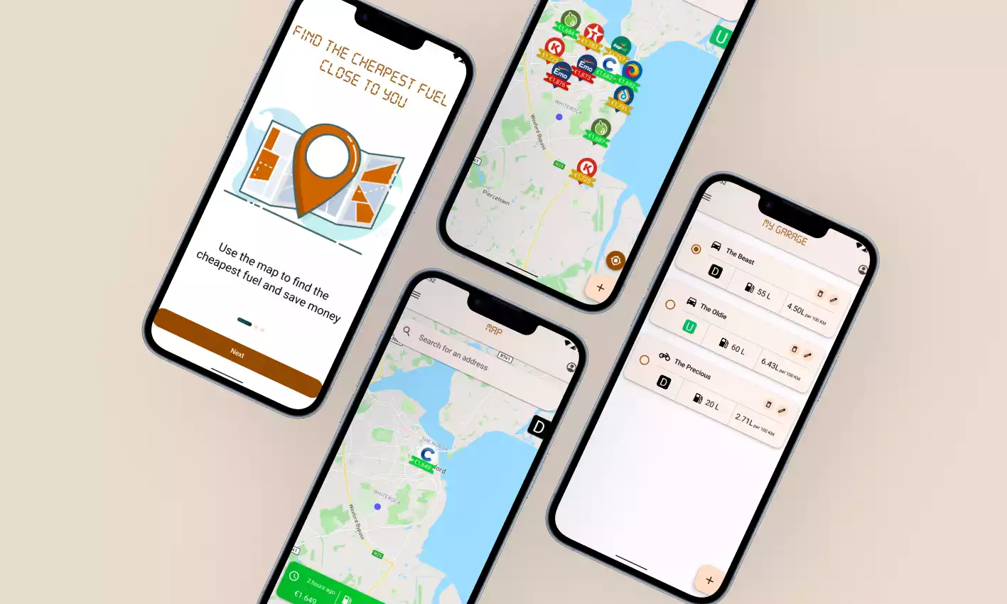 mockup de 2 écrans d'ordinateur montrant le landing page du site cheap fuel